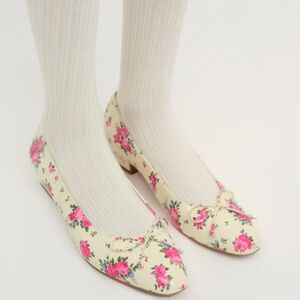 For Love & Lemons Edie flat Sz 7 Romantic Floral Feminine Coquette Ballerina